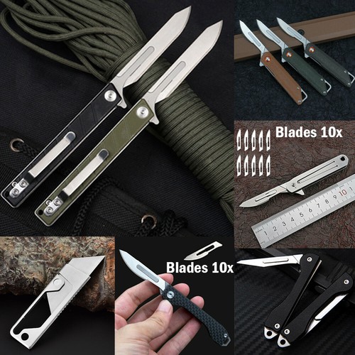 Scalpel Outdoor Travel Edc Keychain Folding Knife^