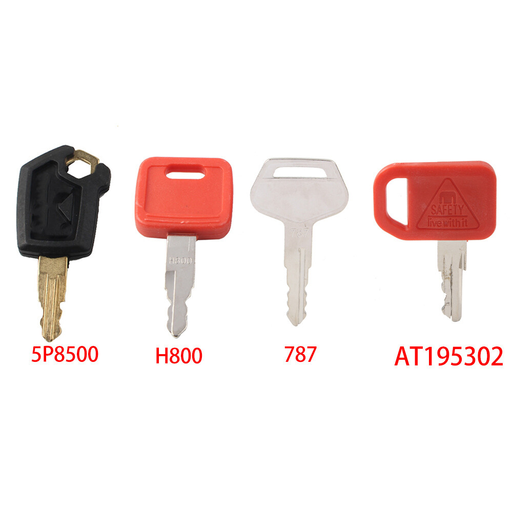 4 Heavy Equipment Key Set For CAT For John Deere For Komatsu
