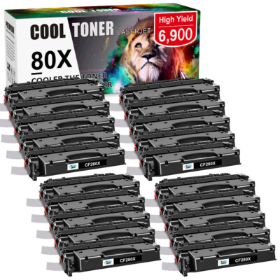 20PK Black CF280X 80X Toner For HP LaserJet Pro 400 M401dn M401dw M401dne M425dn