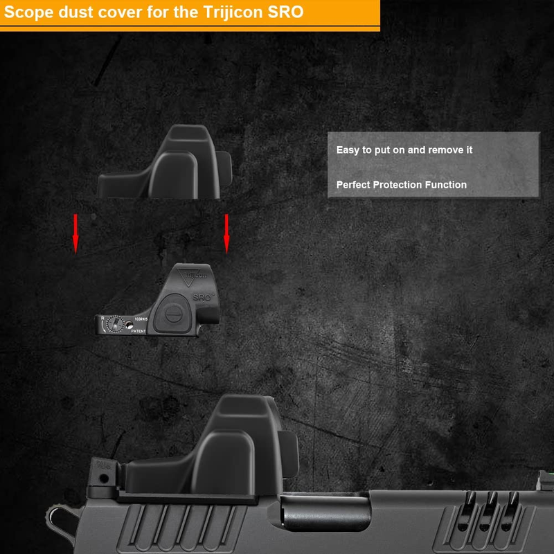 Protective Scope Cover for Trijicon SRO Red Dot,Soft Red Optics Cover 2 Pack