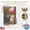 Sanjee Diamond Painting Kits for Adults, Cute Cats Diamond Art Kits for Beginner, 5D DIY Round Full Drill Diamond Dots Paintings Diamond Painting for Home Wall Decoration Gift, 12x16inch