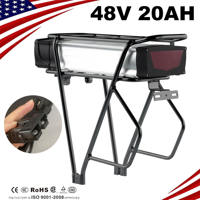 A+48V 20Ah Rear Rack Ebike Battery for 1500W Motor Electric Bike Lithium Battery