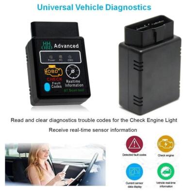  V2.1 ELM327 HH OBD 2 OBDII Car Auto Bluetooth Diagnostic Interface Scanner