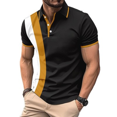 V Neck Muscle Workout Tops for Men Dark Gray Stripe Short Sleeve Pullover