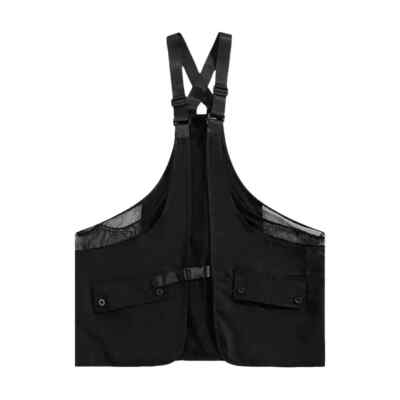 Unisex Summer Waistcoat Adjustable Straps Multi Big Pockets Chest Bag Hip-Hop