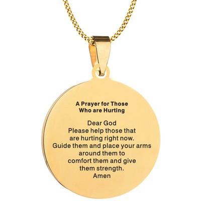 Laser A Prayer For Those Who Are Hurting Love And Care Prayers Steel Necklace