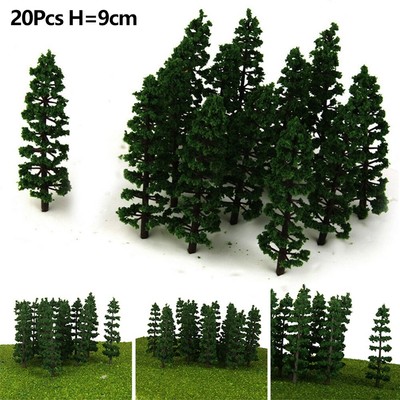 Create a Vibrant Sand Table Model with 20 Artificial Fir Trees 9cm Height