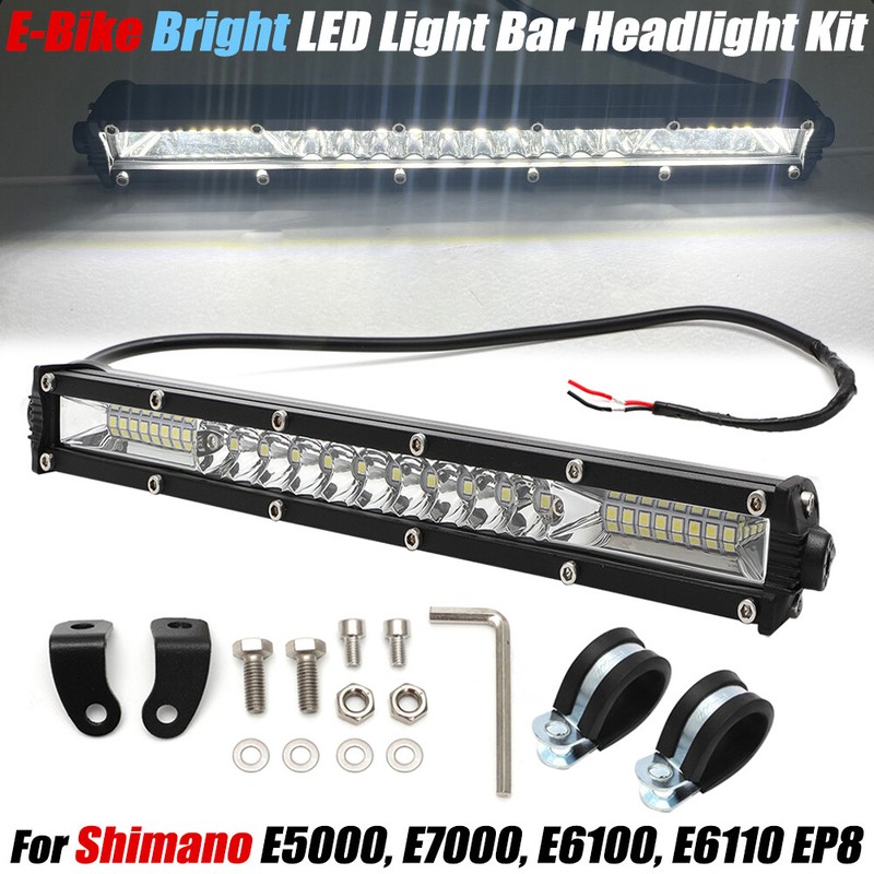 E Bike LED Light Bar Headlight Bright For Shimano EP8 E5000, E7000, E6100, E6110