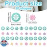 beinkmake 20Pcs Mini Flower Polymer Clay Cutters Daisy Rose Clay Earrings Cutters Cute Polymer Jewelry Cutter for Earrings Making Birthday Party DIY Supplies