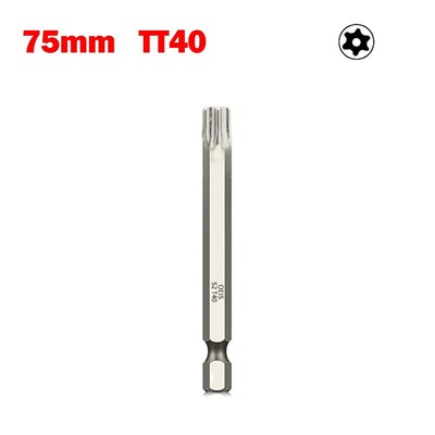 75mm Hollow Torx Screwdriver Bit Hex Shank-T40 Tool For Exact Screw Unscrew