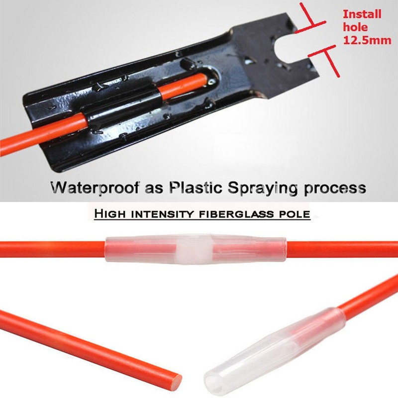 Bicycle Safety Flag Orange 72" Long Pole 3-parts Tricycle Bicycle Trailer Bike