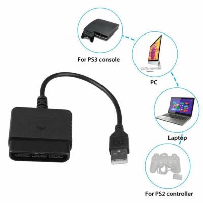For Ps1 Ps2 Playstation 2 Joypad Gamepad To Ps3 Pc USB E2J4 Adapter A9K7