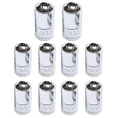 Shallow Socket 1/4 Inch Drive 10mm 6 Point -10pcs