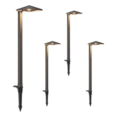 EDISHINE  4 Pack LED Pathway Lights Low Voltage Outdoor Landscape Lighting 3W