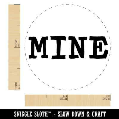 Mine Quirky Text Self-Inking Rubber Stamp Ink Stamper