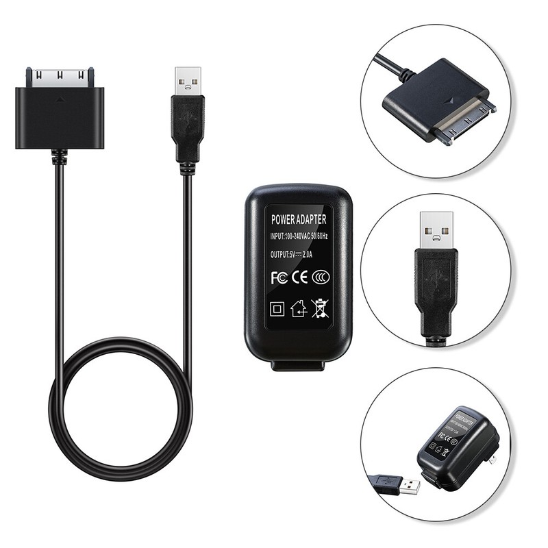 Charging Data Cable+Charger For Toshibas Tablet AT200 AT300 