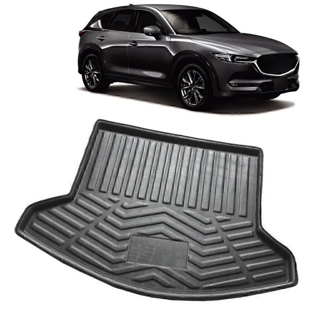 JDMax Black Waterproof Cargo Mat For Mazda CX-5 SUV 2017-2021 – Custom Fit Trunk Liner With Raised Lip