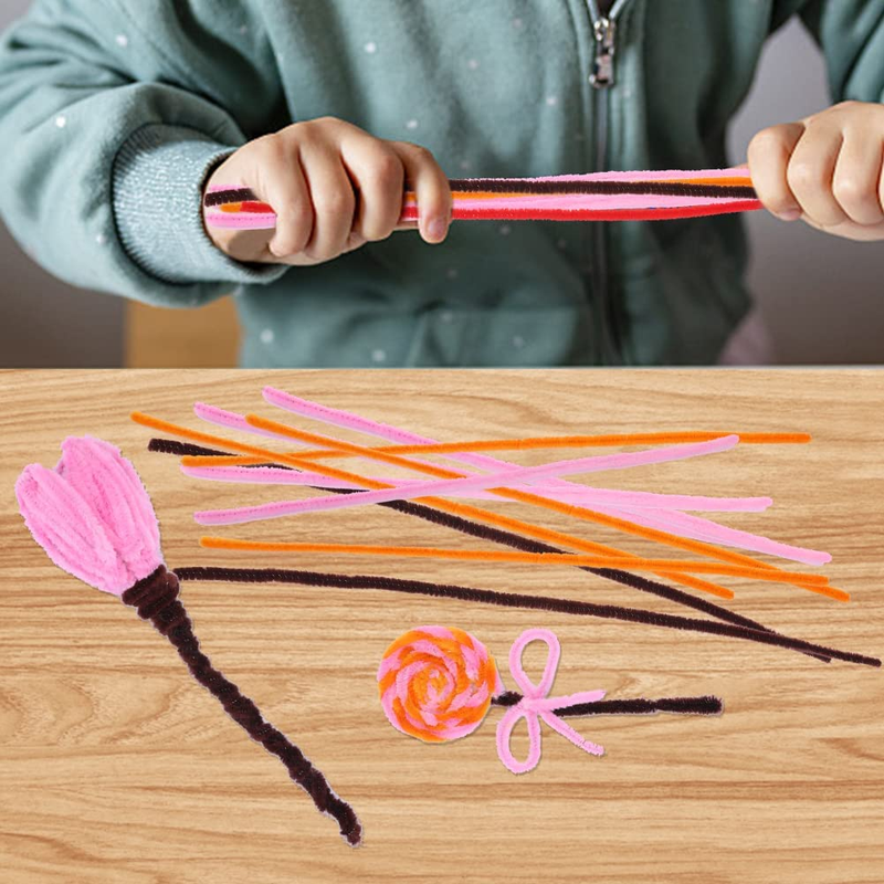 110 Orange Pieces Christmas Pipe Cleaners, Craft Pipe Cleaners, Pipe Cleaners Ch