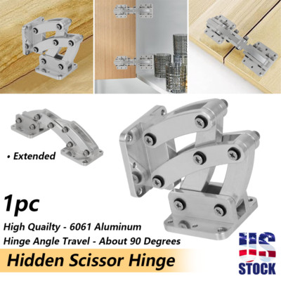 Adjustable High Quality Hidden Scissor Hinge Large Aluminum Hardware Mount US