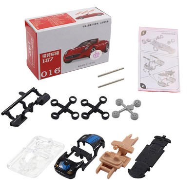 16pcs 4D Puzzle Model Cars 1:87 HO Scale Railway Layout NEW C8704