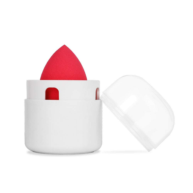 BEZOX Makeup Sponge Holder,Makup Blender Rack with Cover, Beauty Sponge Carrying
