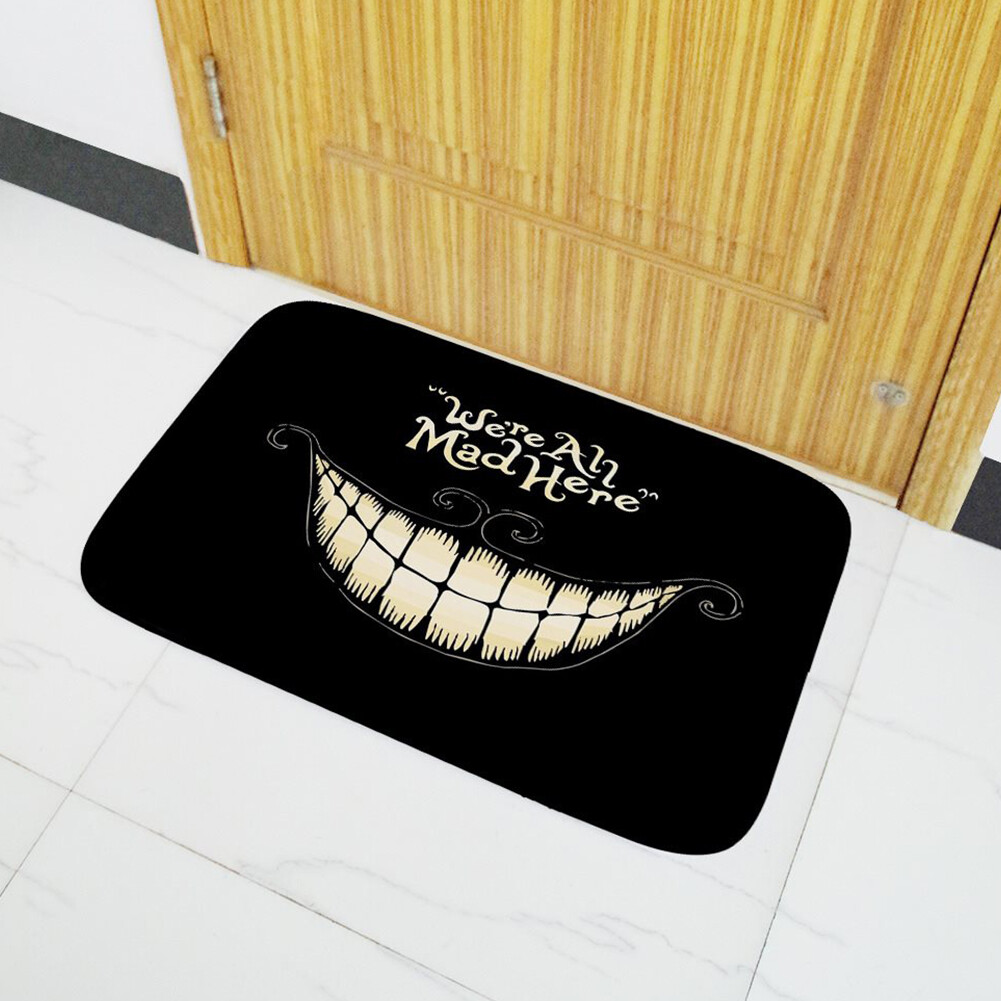 Details About Smiling Face Floor Mat Non Slip Polyester Fiber Washable Entrance Funny Doormats