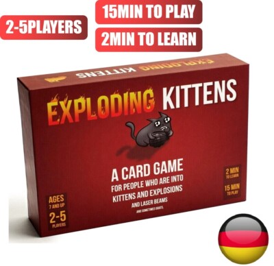 Exploding Kittens Original Edition Card Games Red Cat Party Game Poker Adults UK