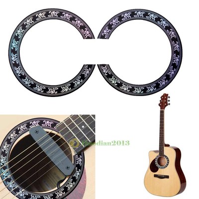 40 41inch Guitar Circle Sound Hole Rosette Inlay Guitar Decal Sticker Accessory