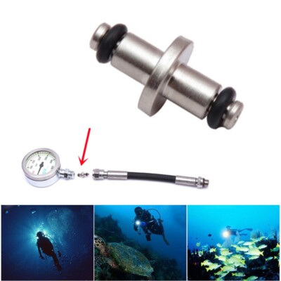 Scuba Diving High Tube Pressure T End Air Spool With O-Ring For SPG Swivel