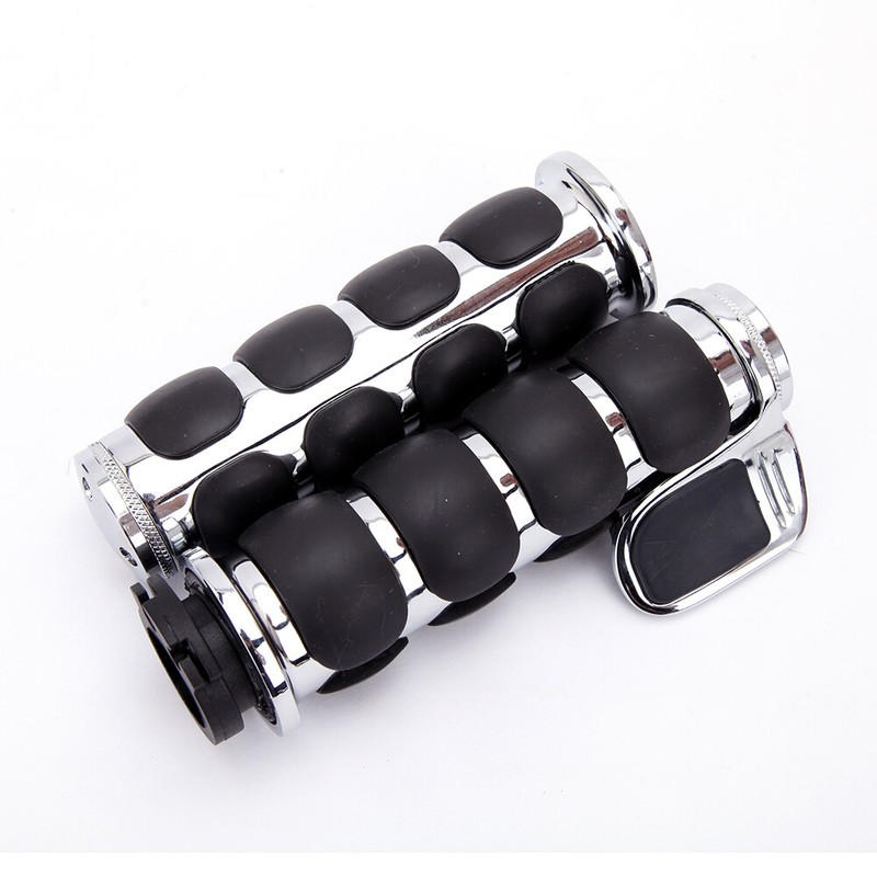 Motorcycle Chrome Handle Bar Hand Grip For Harley Davidson Softail Fatboy FLFB