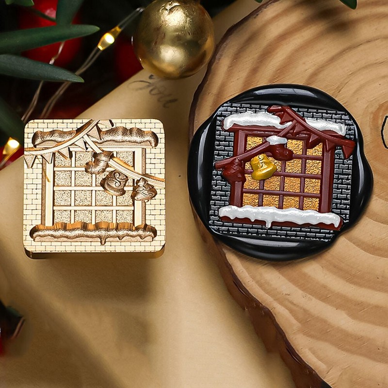 Wachssiegelmarken Jahrgang Lackdichtung Retro Weihnachtsbaum -Schneeflocken