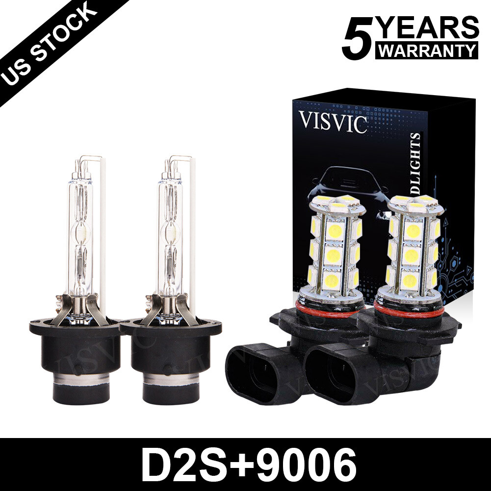 For Acura TL 04 2005 2006 Front HID Headlight High/Low Beam Fog Light Bulbs