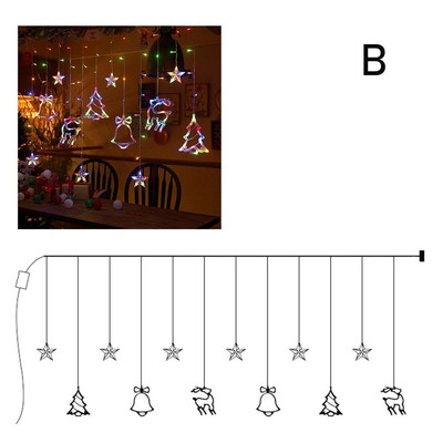 Christmas Lights Outdoor Decoration LED Icicle Xmas Window Fairy Twinkly W1B7