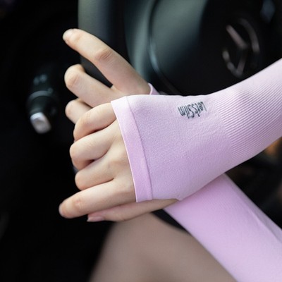 Damen Lang Arm Handstulpen Fingerlos Handschuhe UVSchutz Pulswärmer Armstulpen