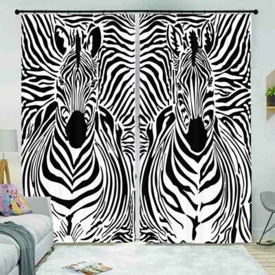 Bama Sober Cramped 3D Curtain Blockout Photo Printing Curtains Drape Fabric