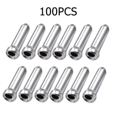 100x Bike Cable End Cap Brake Shifter Sleeve Crimps Ferrules Guides Aluminum 5mm