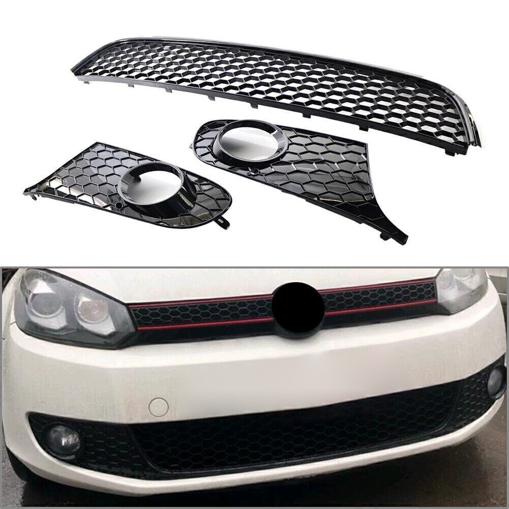Mk6 /jetta Sportwagen 09-13 Front Lower Grille Mesh +fog Light Grill