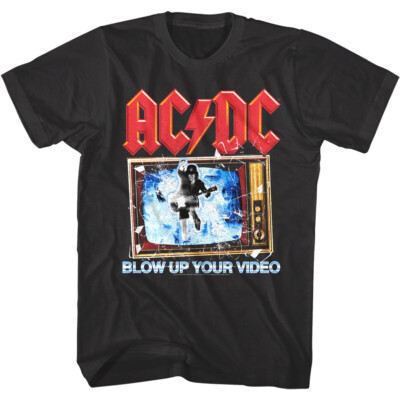 ACDC Blow Up Your Video Men's T Shirt Concert Tour Rock Band Angus Young Music