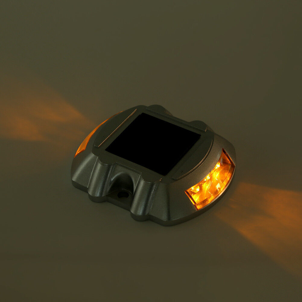 Solar Power Marker Light 6 LED Road Driveway Pathway Dock Ground Step Light Lamp
