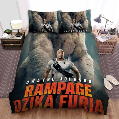 Rampage 2018 Movie Dzika Furia Quilt Duvet Cover Set Kids Pillowcase Single