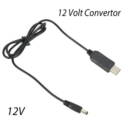 Power Boost Cable Step Up Supply USB 1 Pcs 3Ft 5V To 12V Black Boutique