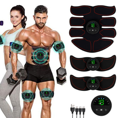 EMS Abdominal Muscle Toning Trainer ABS Hips Stimulator Toner Fitness Binder Gym