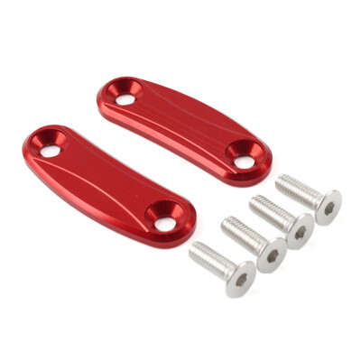 Rearview Mirror Block Off Base Plates Cover Red For Kawasaki ZX-10R 2011-2015