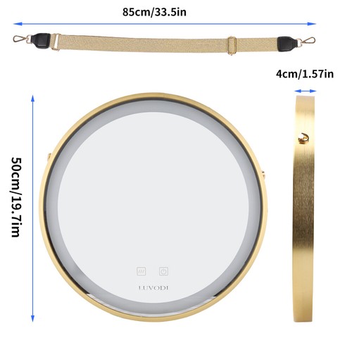 Decor Round LED Bathroom Vanity Mirror Anti-Fog Touch ...