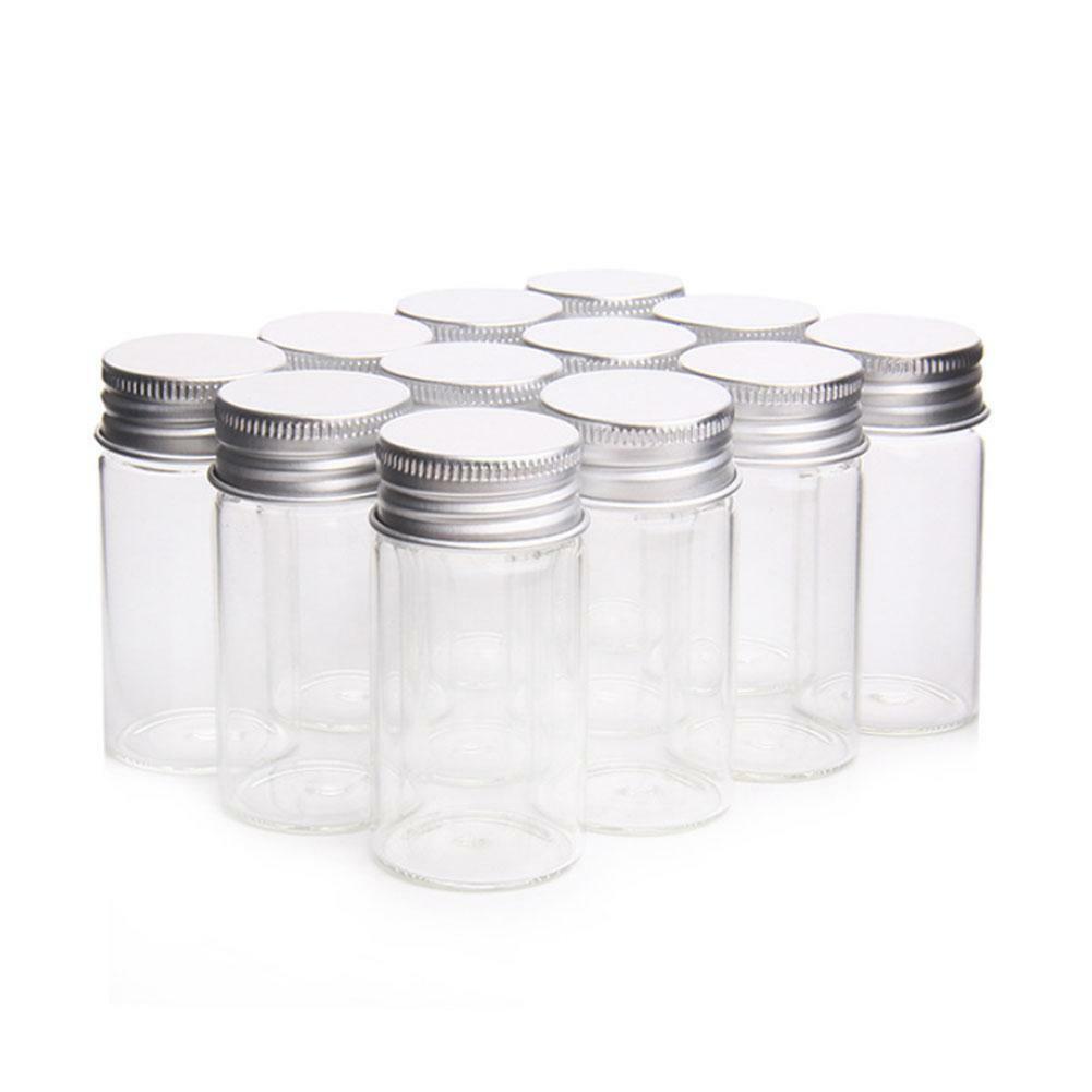 Mini Jars With Aluminum Screw Top Storage Lids New