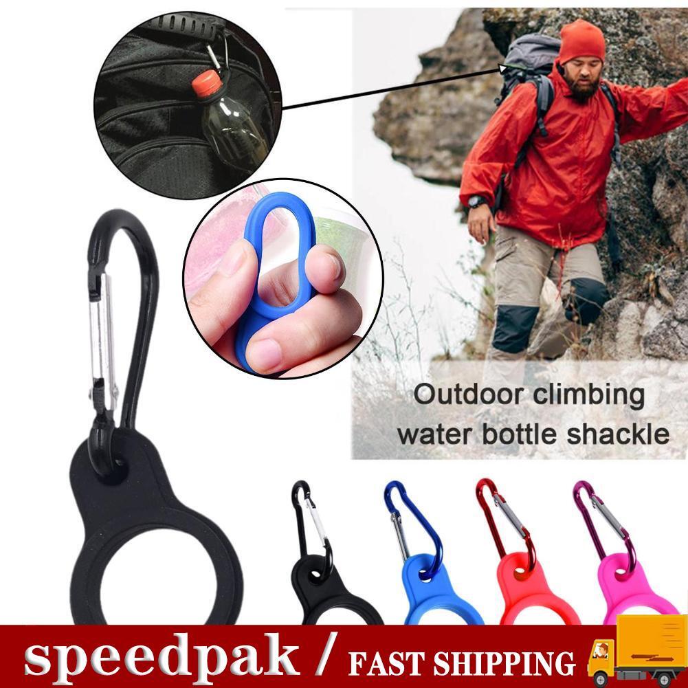 Water Bottle Holder With Carabiner Clip Silicone For Outdoor