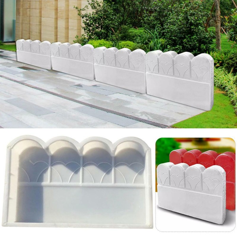 Garden Decor Garden Fence Plastic Cement Mold Concrete Flower Pool
