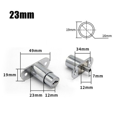 Home Sliding Door Closet Showcase Furniture Cylinder Head Plunger Lock With Keys