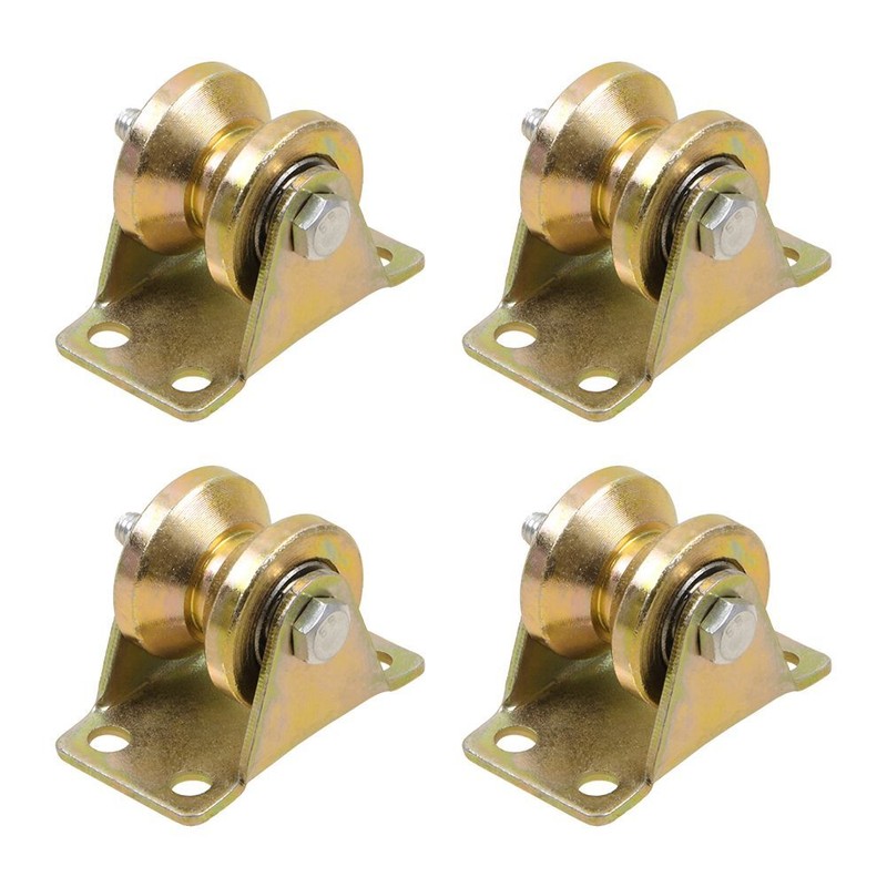 4 Stk Umlenkrollen FÃ¼R Seile V-Nut Rollenrad Umlenkrolle Hebekran Seilrolle Neu