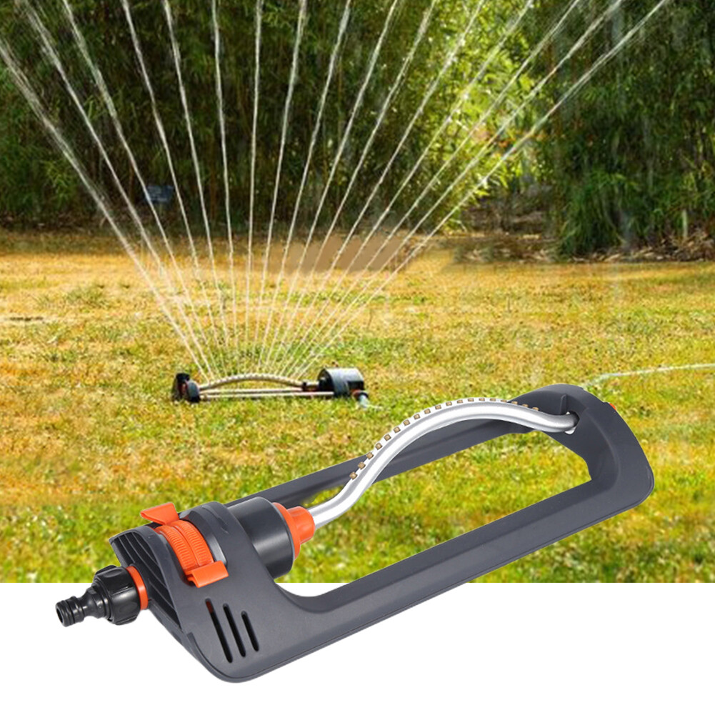 Aluminum Alloy Water Sprinkler 19-Nozzle Oscillating Lawn Sprinkler - Aluminum Alloy Spray Pipe With 4 Watering Modes Aluminum Alloy Lawn Sprinkler For Garden Irrigation
